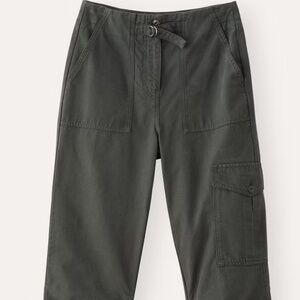 NWT Poetry Cotton twill cargo trousers in dark green
